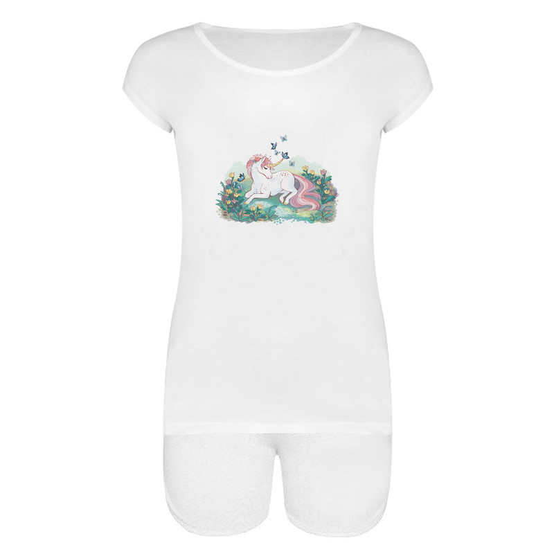 ست تی شرت و شلوارک زنانه مدل TSHSH01-55