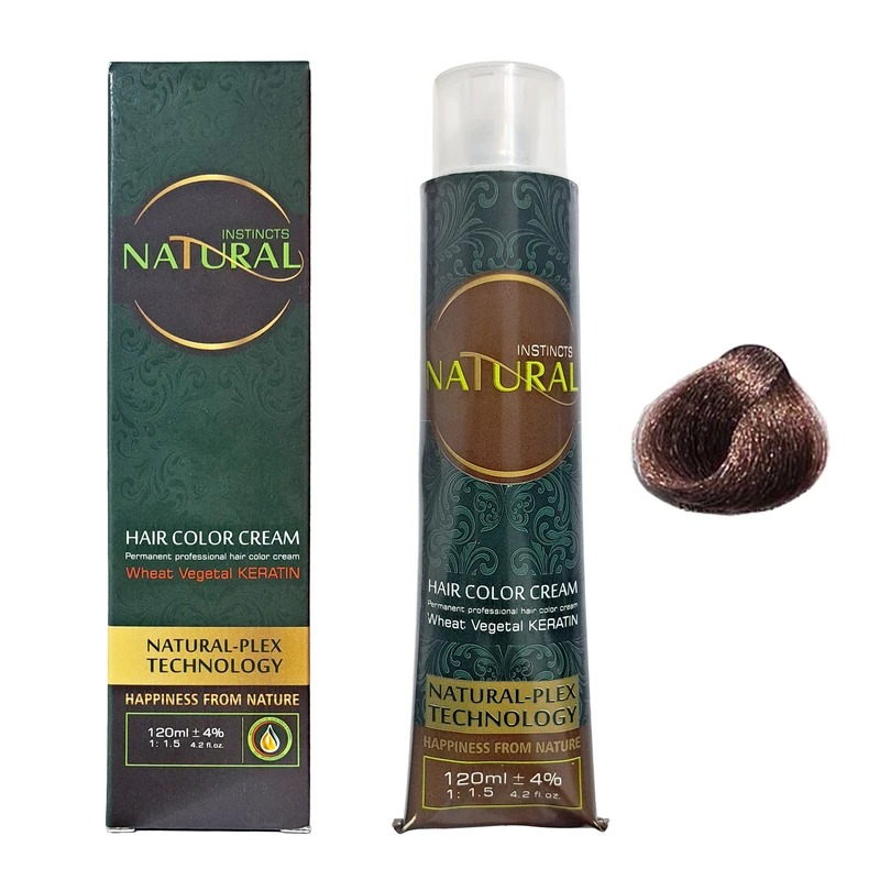 رنگ مو نچرال اینیستینکس شماره 7.1 حجم 120 میلی لیتر رنگ بلوند خاکستری متوسط