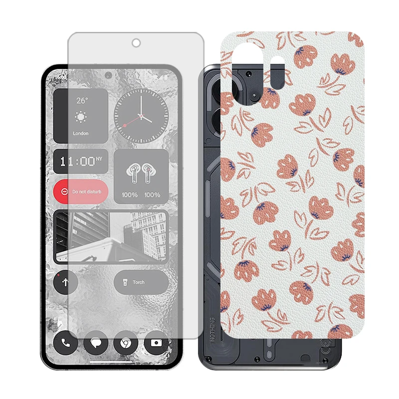 محافظ صفحه نمایش شفاف گلس مدل Together مناسب برای گوشی موبایل ناتینگ Phone 2 به همراه برچسب پوششی پشت گوشی 