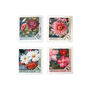 تمبر یادگاری طرح گل کد Fl-852 مجموعه 4 عددی