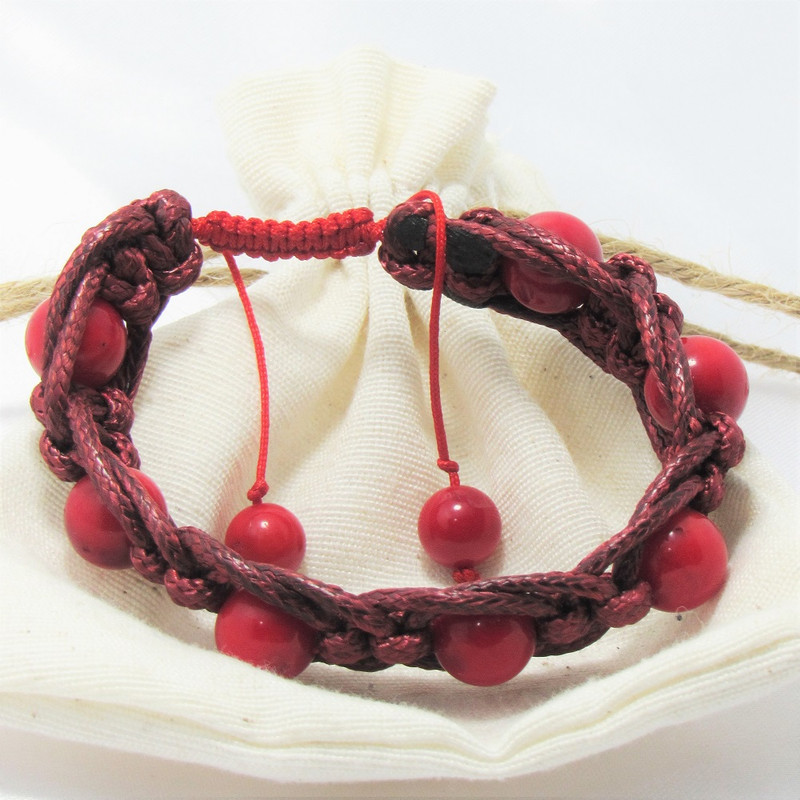 دستبند مدل سنگ آتنا مدل مرجان رنگ قرمز دستبند مدل سنگ آتنا مدل مرجان رنگ قرمز