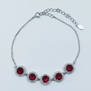 دستبند نقره زنانه سلین کالا مدل یاقوت سرخ ce-As264