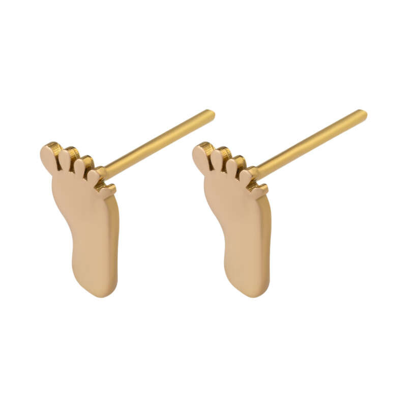 گوشواره میخی طلا 18 عیار زنانه گالری داریم مدل پا