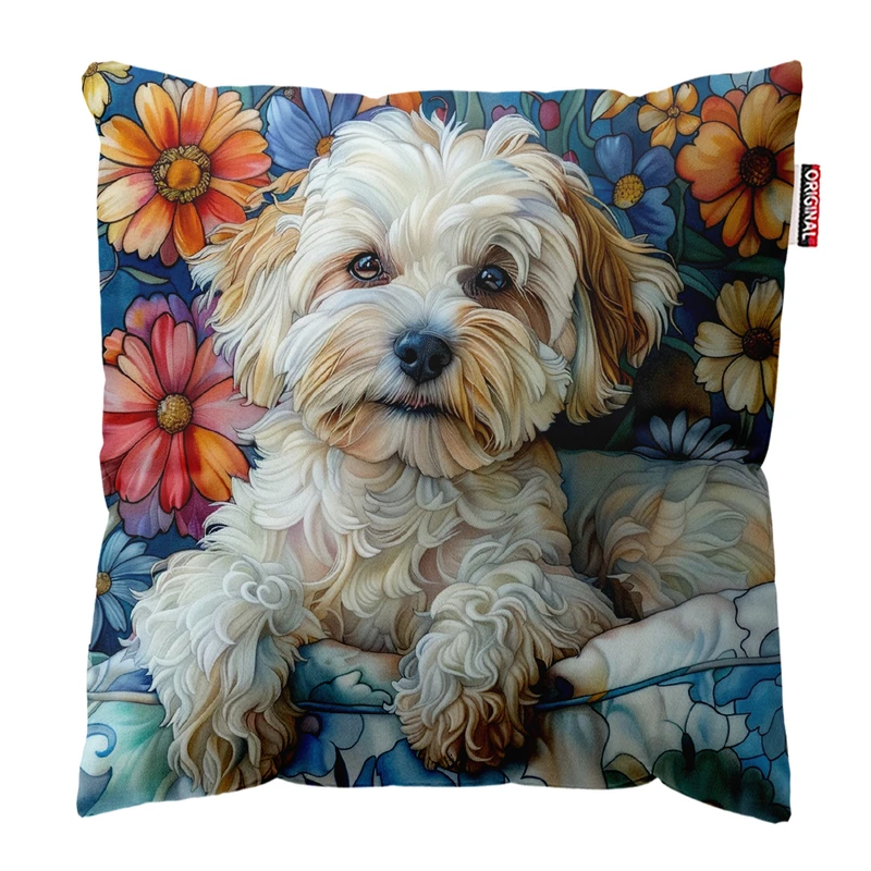 کوسن پاد آفرین مدل فانتزی طرح سگ کد PK402327 سایز 40*40 سانتی متر