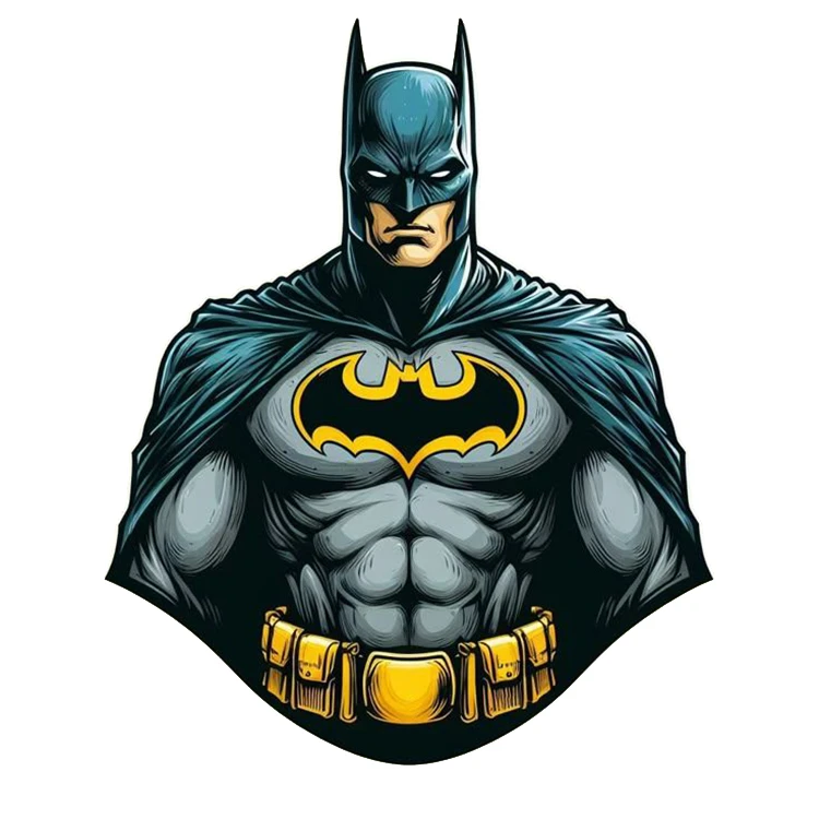 استیکر پارچه و لباس پاد آفرین مدل بتمن کد 1852