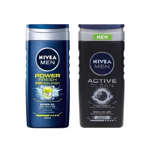 شامپو مو و بدن نیوآ مدل Power Fresh و Active Clean حجم 250 میلی لیتر مجموعه 2 عددی