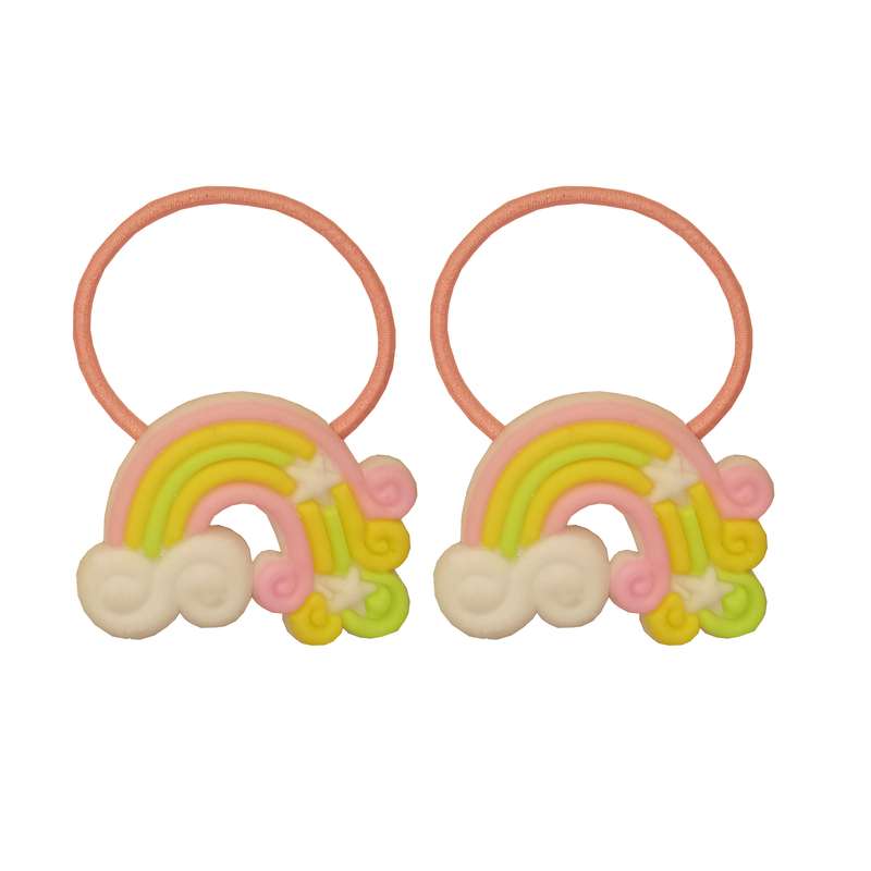 کش مو دخترانه مدل رنگین کمان کد 08 بسته 2 عددی