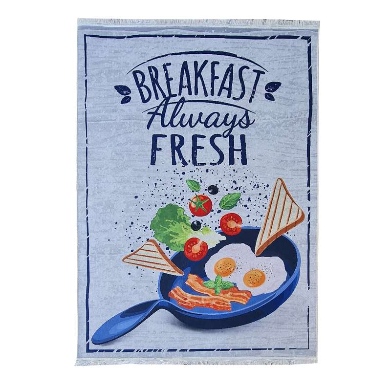 فرش پارچه ای مدل فرشینه طرح آشپزخانه کد 100419