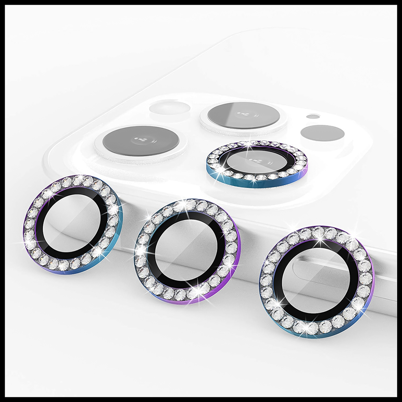 محافظ لنز دوربین کی فون مدل Rainbow مناسب برای گوشی موبایل اپل iPhone 12 Pro Max