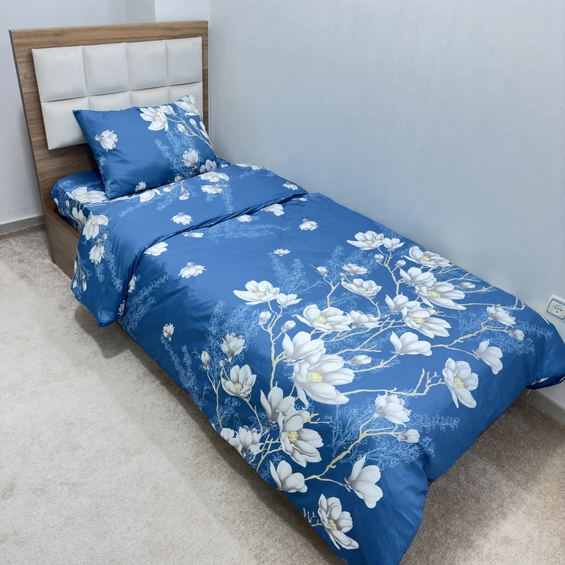 سرویس ملحفه ناتوسا مدل ارکیده کد 90 یک نفره سه تکه