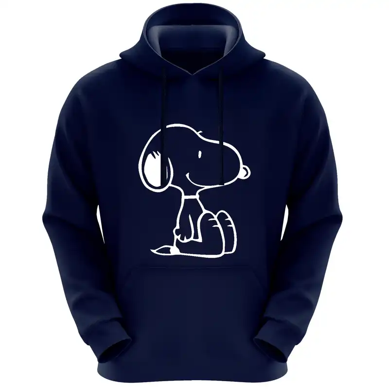 هودی زنانه مدل سگ F268 رنگ سرمه ای