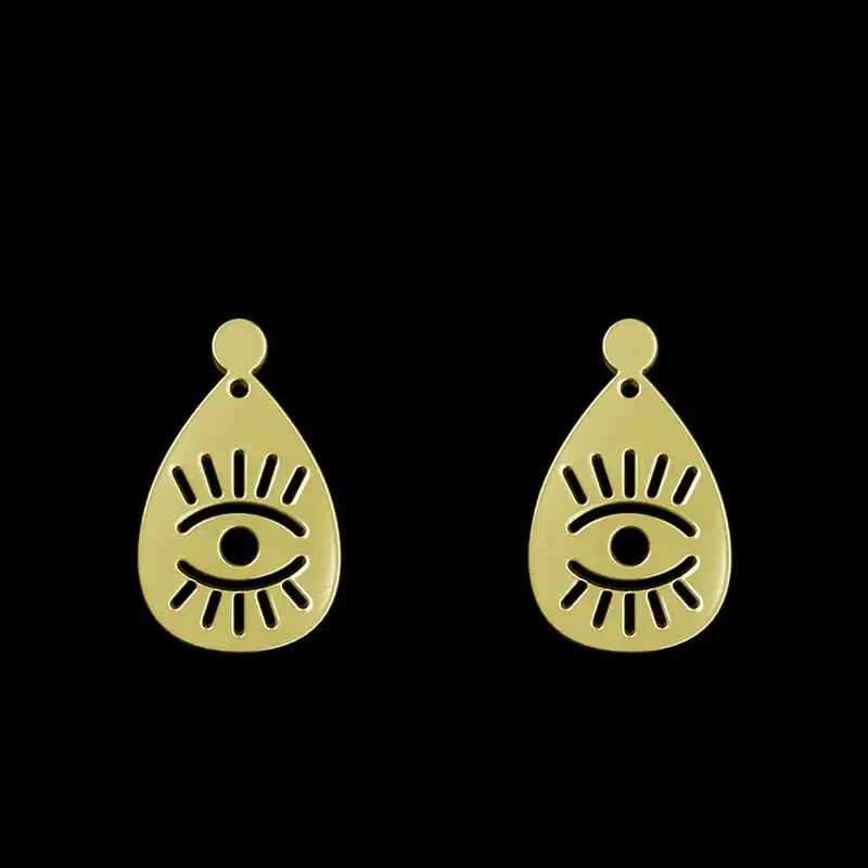 گوشواره طلا 18 عیار زنانه مدوپد مدل چشم کد GA1-15016