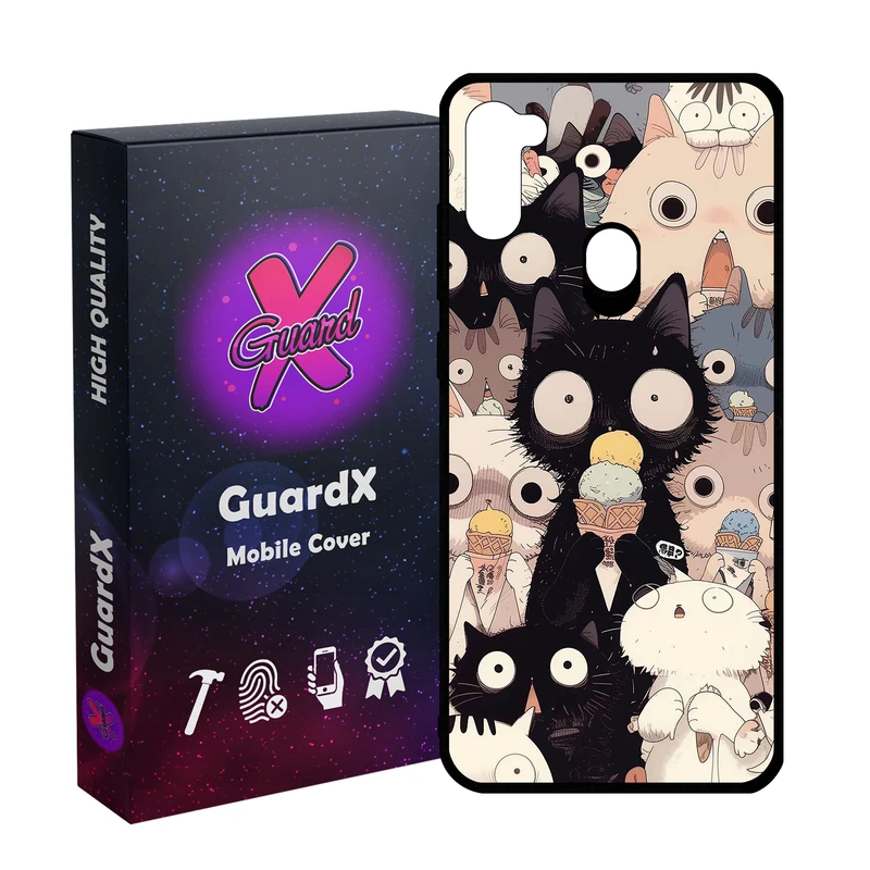 کاور گارد ایکس طرح گربه مدل Glass10802 مناسب برای گوشی موبایل سامسونگ Galaxy A11/M11