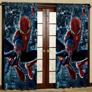 پرده مدل مرد عنکبوتی هازان پانچی کد 4672 سایز 140x200 سانتی متر