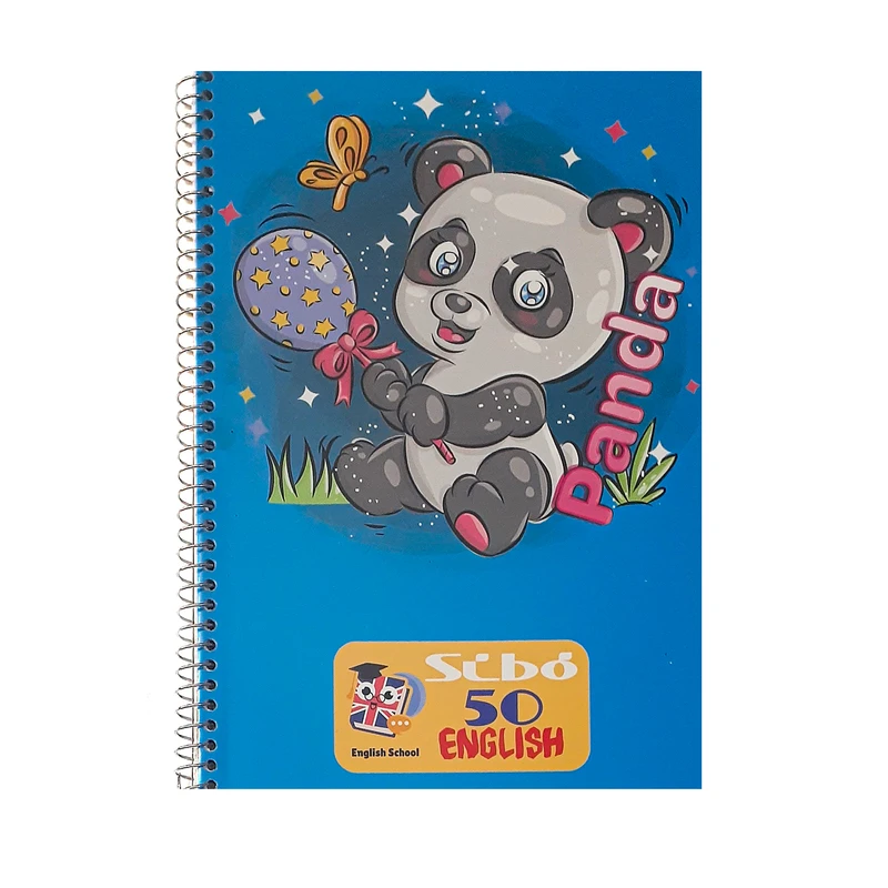 دفتر زبان 50 برگ سیبو مدل فانتزی طرح پاندا کد s2-40