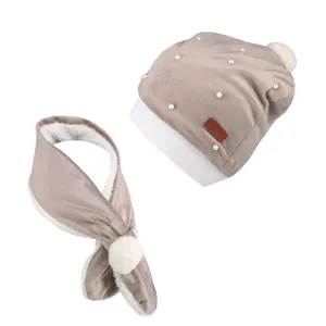 ست کلاه و شال گردن بافتنی بچگانه مدل GAP_09