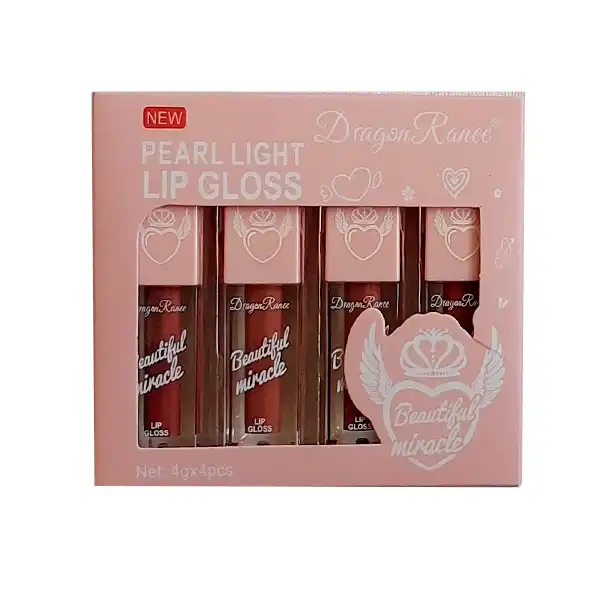 رژ لب مایع دراگون رانی مدل DR49A شماره 01 مجموعه 4 عددی