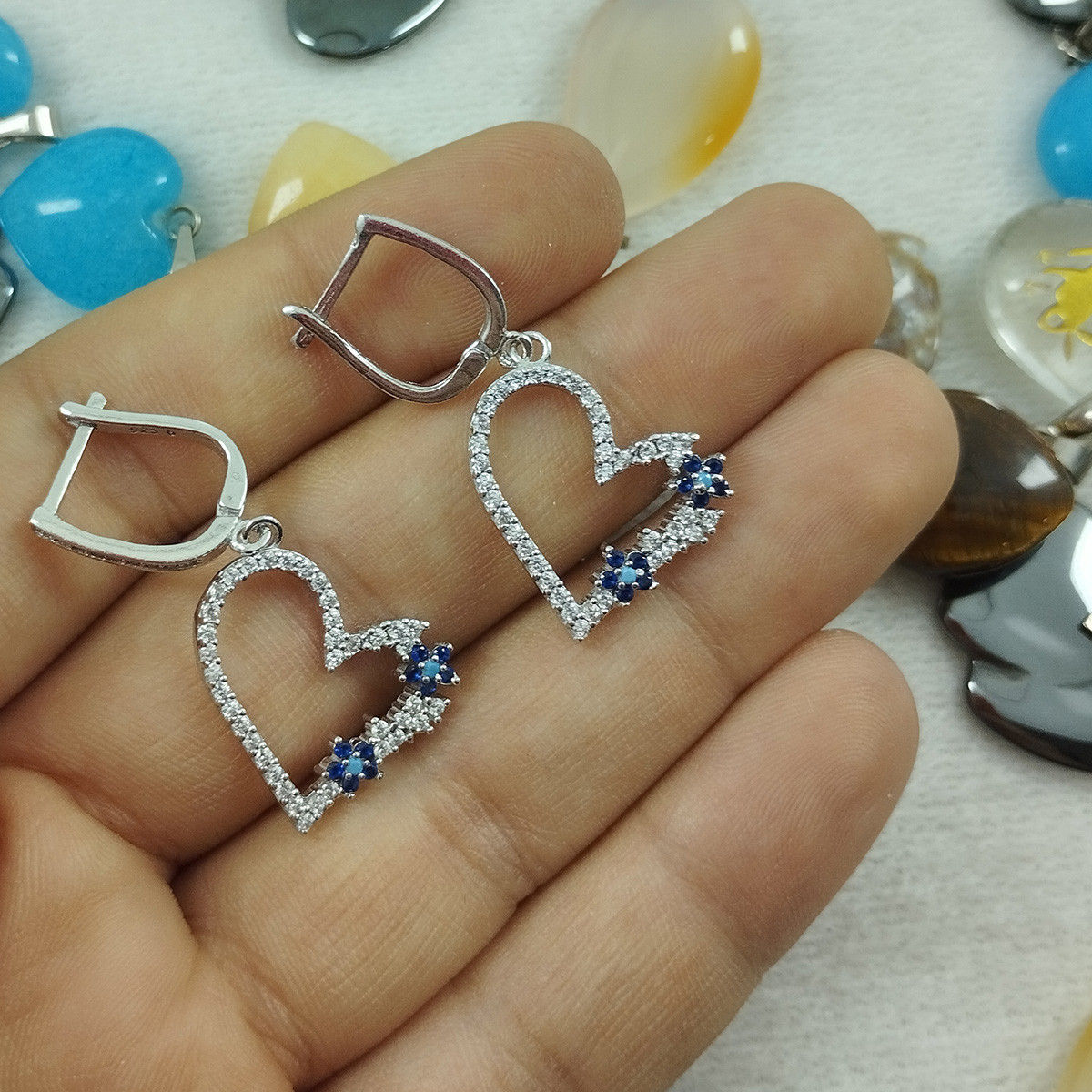 نیم ست نقره زنانه سلین کالا مدل قلب  کد 2-9