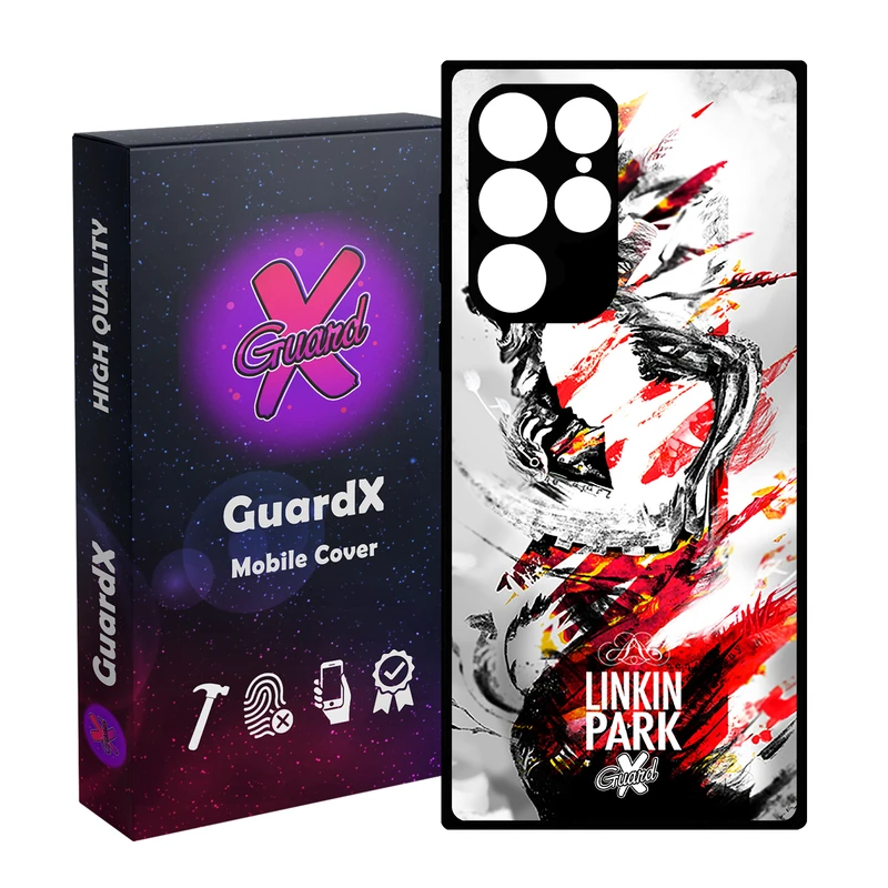 کاور گارد ایکس طرح Linkin Park مدل Glass10082 مناسب برای گوشی موبایل سامسونگ Galaxy S23 Ultra