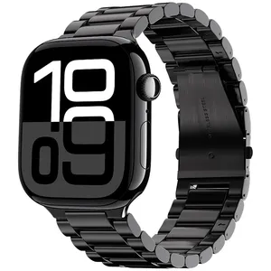 بند مسیر مدل 3bead Clasp Stainless مناسب برای اپل واچ سری 1/2/3/4/5/6/7/8/9/SE/ULTRA/ULTRA 2 سایز 42/44/45/49 میلی متری