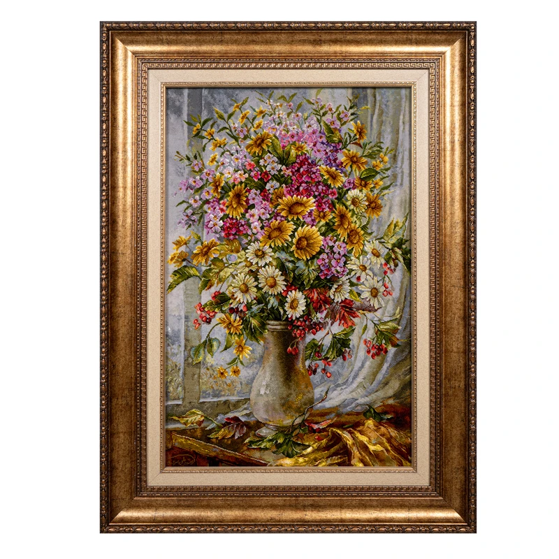 تابلو فرش دستباف طرح گل بابونه کد 741288