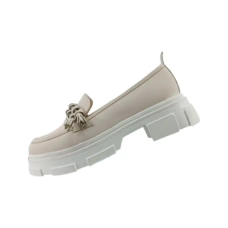 کفش زنانه مدل نگین زیره تانکی رنگ کرم