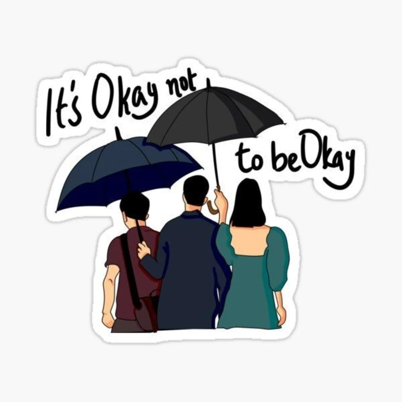 استیکر لپ تاپ طرح کارتونی فیلم okay not to be okay
