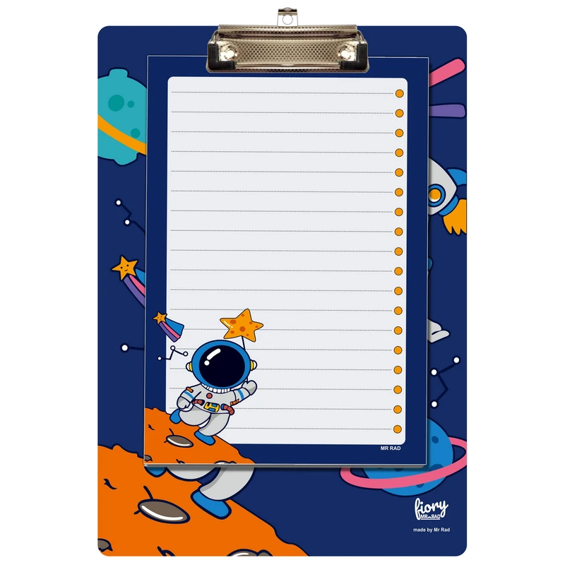    تخته شاسی مستر راد مدل فضانورد کد fiory 2405 سایز A5 به همراه کاغذ یادداشت