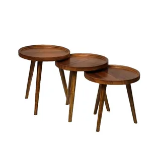 میز عسلی مدل LUX303 مجموعه 3 عددی