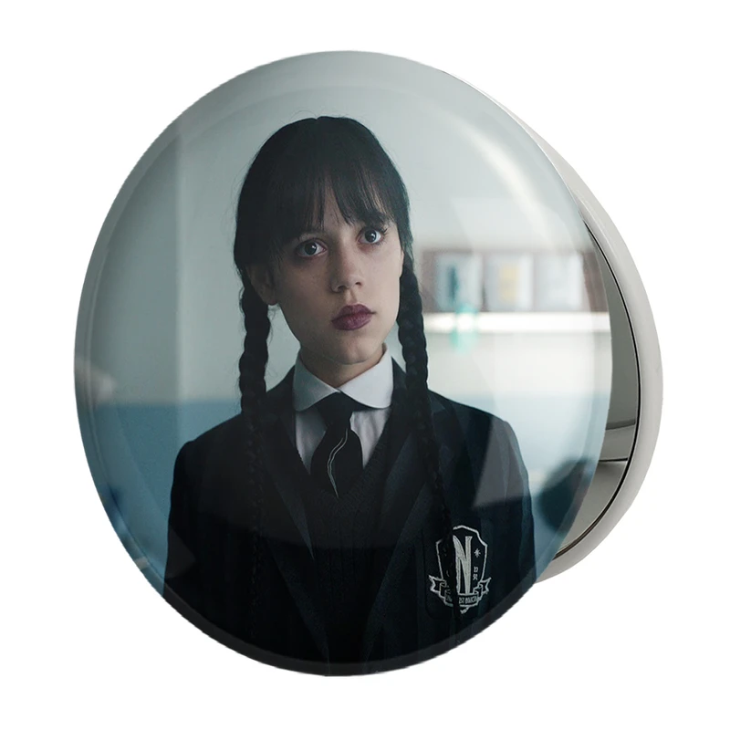 آینه جیبی خندالو طرح سریال ونزدی Wednesday مدل تاشو کد 25277 