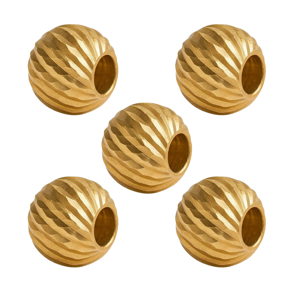 طلا گرمی 18 عیار ناریا مدل گوی البرنادو بسته 5 عددی