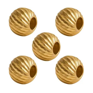<em>طلا</em> گرمی 18 عیار ناریا مدل گوی البرنادو بسته 5 عددی