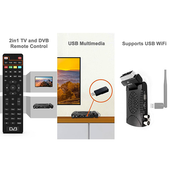 گیرنده دیجیتال DVB-T2 مدل X-H265 HEVC Main 10-666