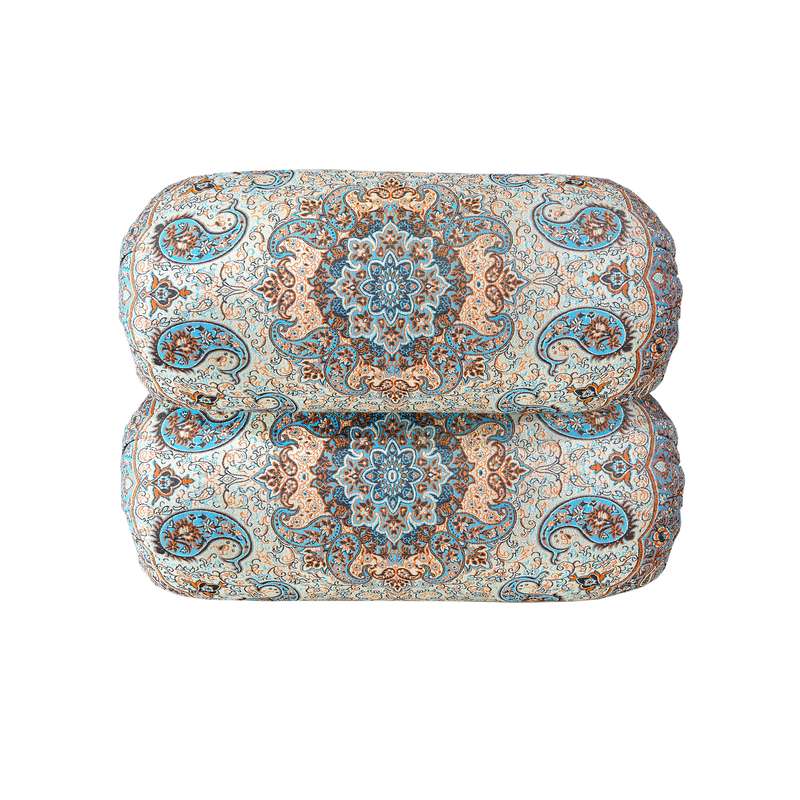 پشتی ترمه طرح سنتی مدل شاه نشین کد10081 بسته دو عددی