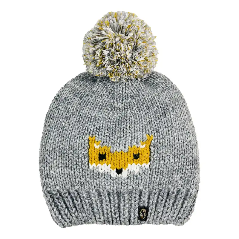 کلاه بافتنی بچگانه تارتن مدل 84021 رنگ طوسی