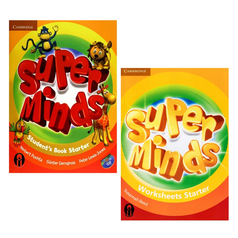 کتاب Super Minds And Worksheets Starter اثر جمعی از نویسندگان انتشارات الوندپویان دو جلدی