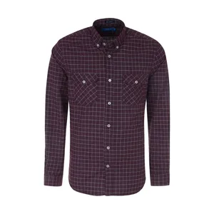 پیراهن آستین بلند مردانه سولا مدل sm420640035burgundy