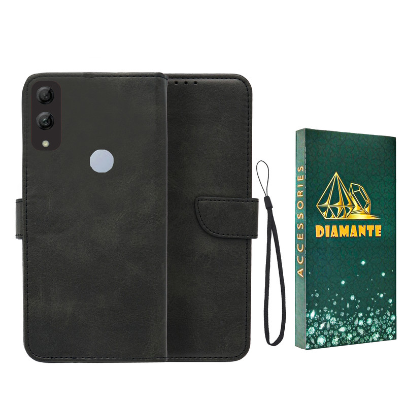 کیف کلاسوری دیامانته مدل Bandaviz Gn مناسب برای گوشی موبایل آنر 10 Lite به همراه بندآویز