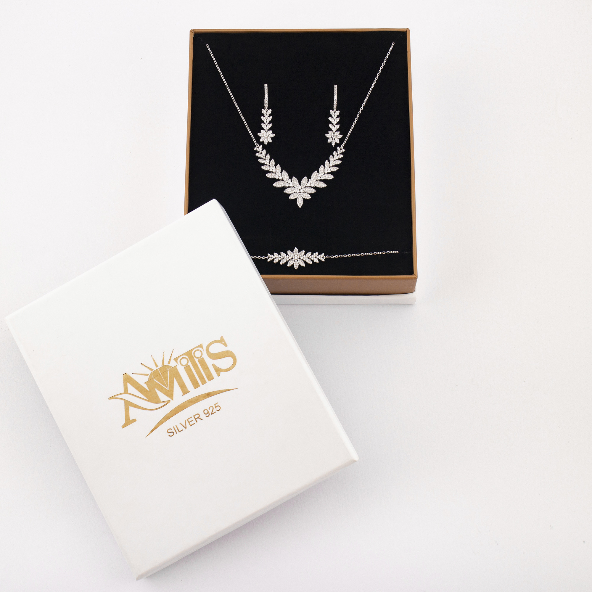 نیم ست نقره زنانه مدل AVN_39