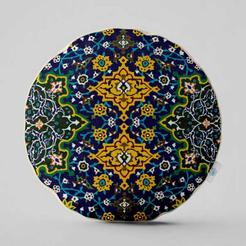 کوسن شمسه نگار مدل دایره سنتی گل کد B131