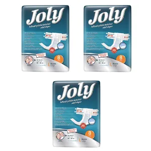 پوشینه بزرگسال جولی سایز لارج بسته 8 عددی مجموعه 3 عددی