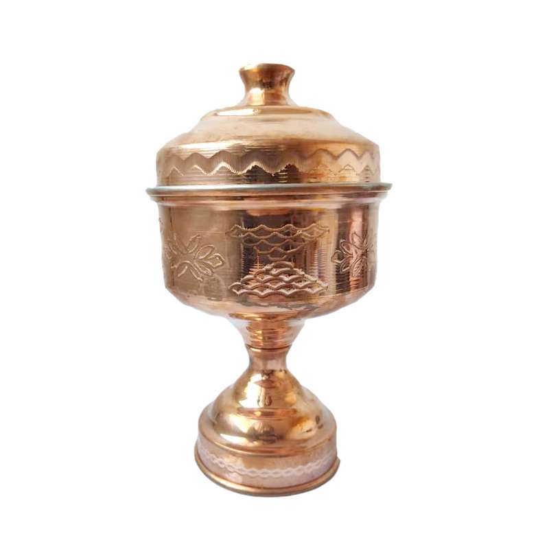 شکلات خوری مسی مدل پایه دار