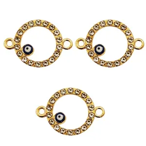 آویز دستبند دخترانه مدل چشم نگین دار کد 215 بسته 3 عددی