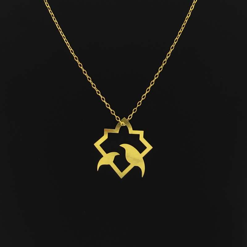 گردنبند طلا 18 عیار زنانه کاپانی طرح مرغ آمین کد KN043