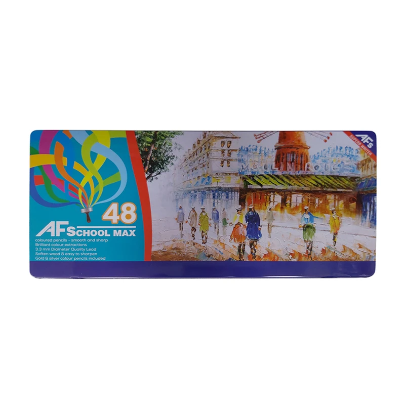 مداد رنگی 48 رنگ ای اف اسکول مکس طرح نقاشی
