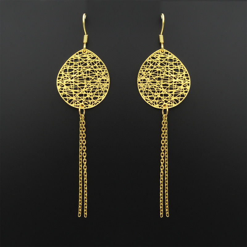 گوشواره طلا 18 عیار زنانه مانچو مدل efgs023 - 2