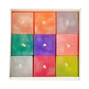 شمع معطر مدل کیوبیک کریستالی مجموعه 9 عددی