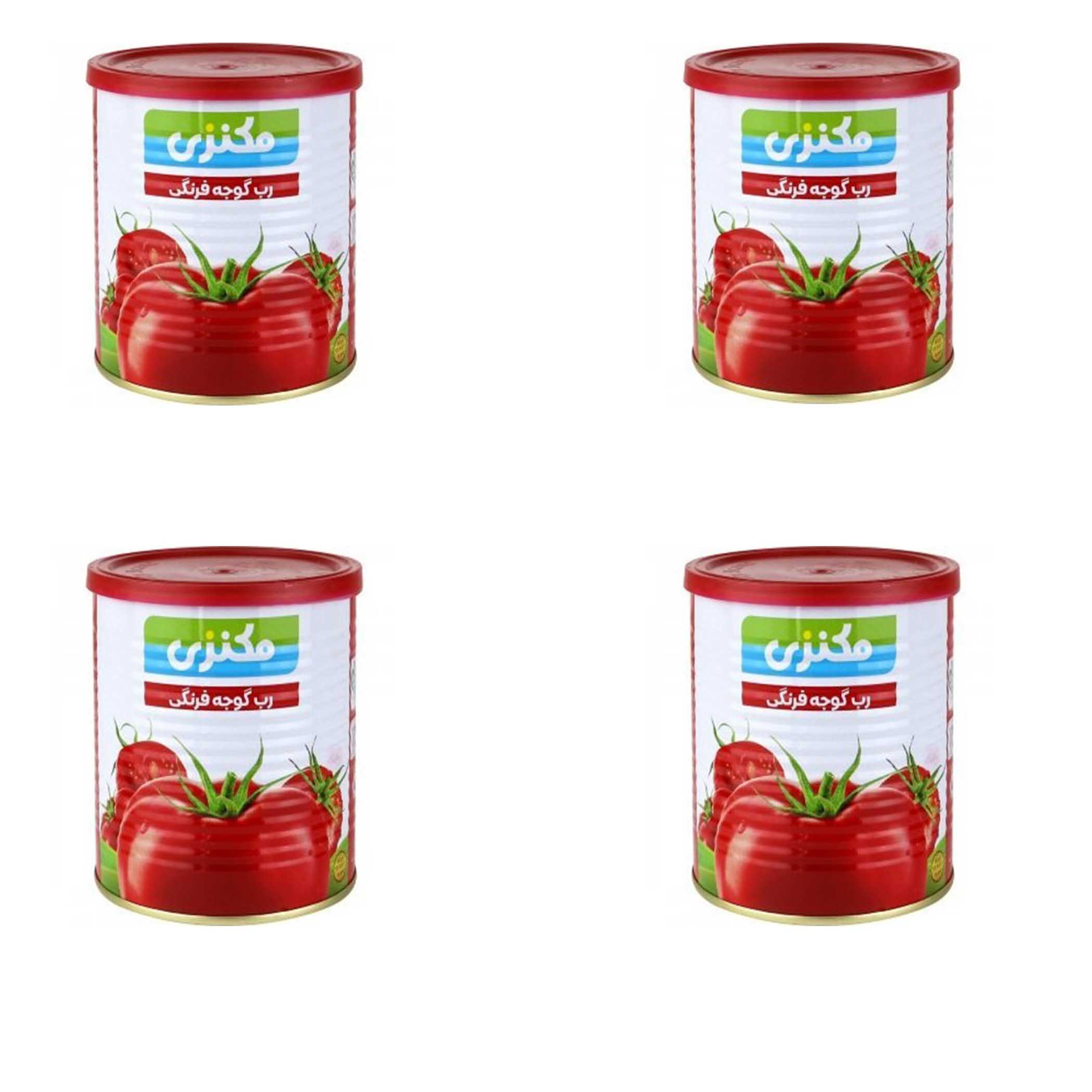 کنسرو رب گوجه فرنگی مکنزی - 800 گرم بسته 4 عددی