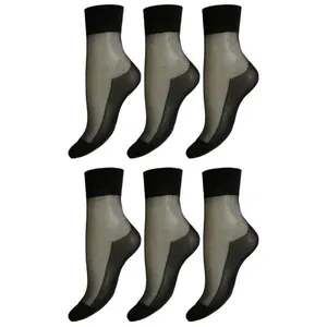 جوراب ساق کوتاه زنانه بهپوش مدل شیشه ای MN_2023 بسته 6 عددی