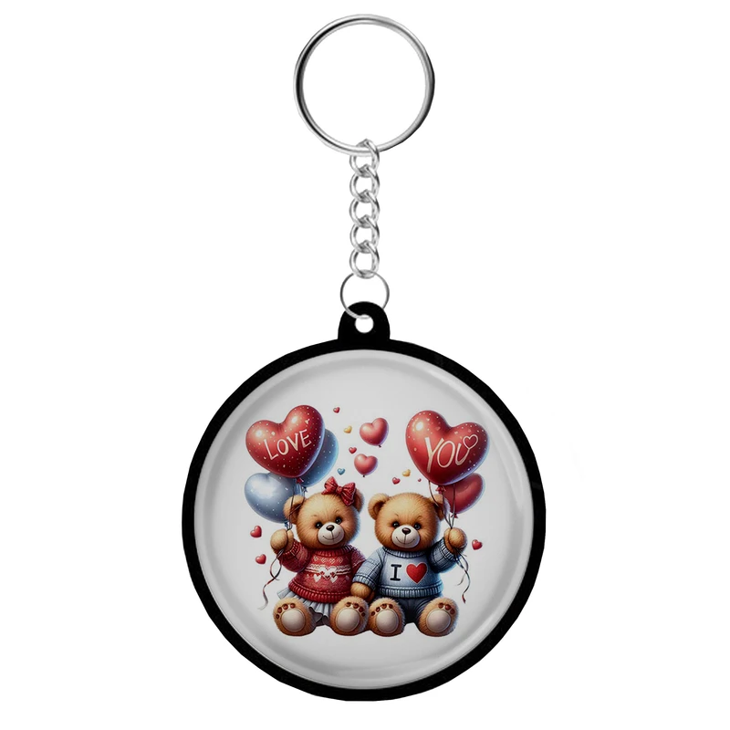 جاکلیدی مدل دوطرفه طرح خرس و قلب و دوست دارم کد s115